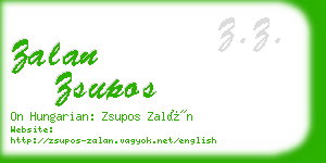 zalan zsupos business card